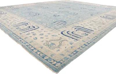 Sky Blue Oushak Rug - 11'11 x 14'07 - Esmaili Rugs & Antiques - blue