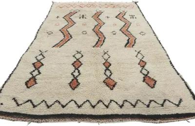 Beni Ourain Moroccan Rug - 3'9 x 7'00 - Esmaili Rugs & Antiques - beige - beige