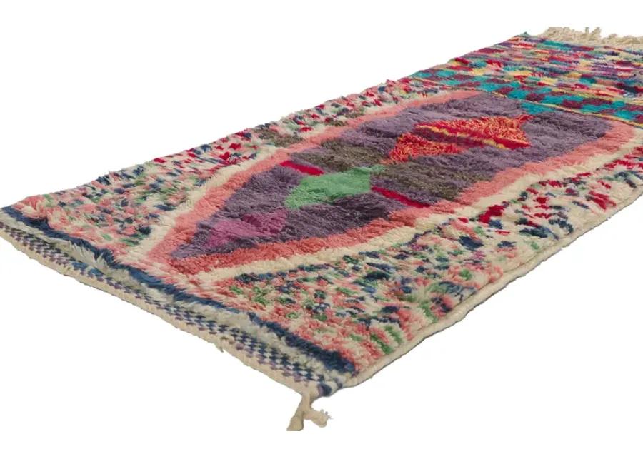 Colorrful Moroccan Rug - 2'6 x 5'9 - Esmaili Rugs & Antiques - Pink - Pink