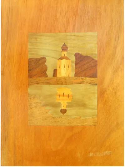 Slavic Inlaid Wood Folk Art Painting - Chez Vous - Brown