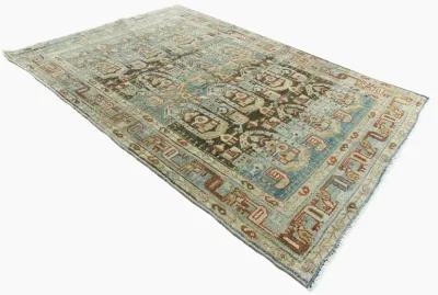 Persian Malayer Area Rug 3'6 X 5' - Blue - Blue