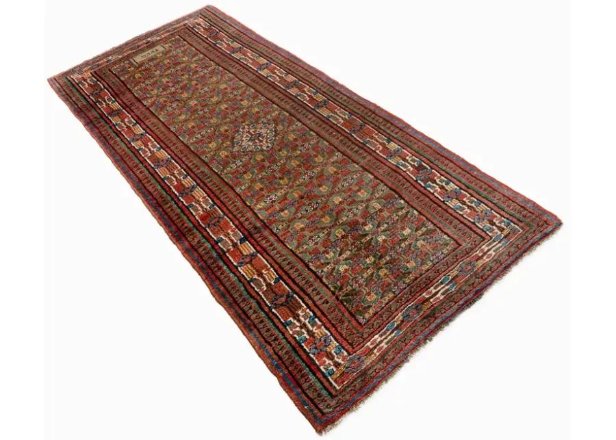 Persian Serab Rug Runner 2' X 6'6 - red - red