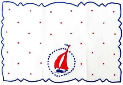 Nautical Sailboat Cocktail Napkins - Set of 8 - Chez Vous - blue