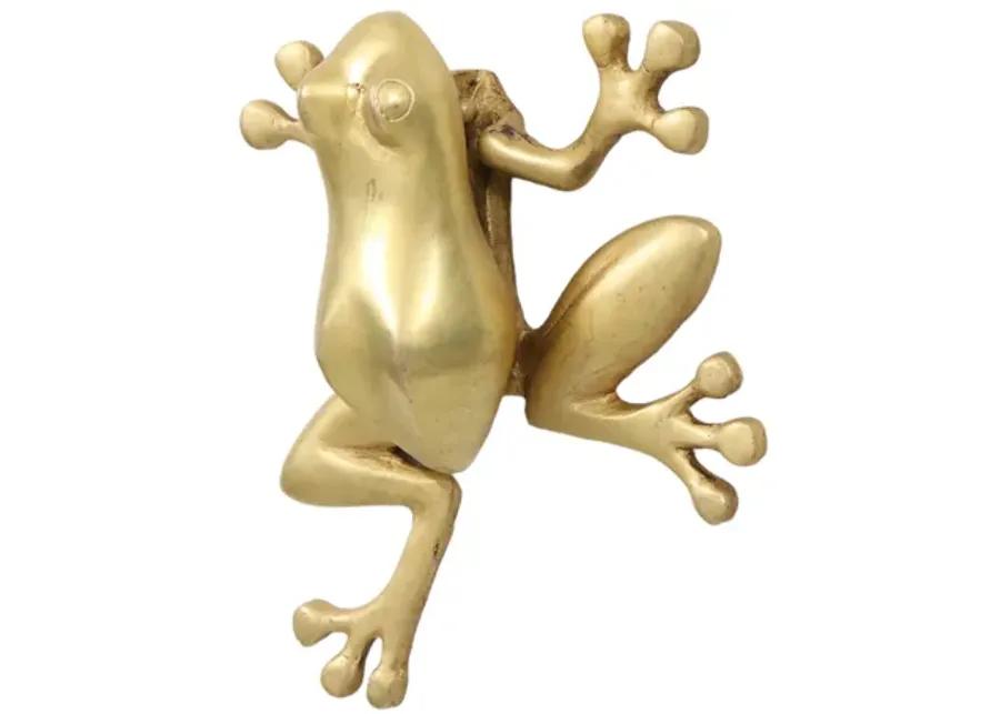 Brass Tree Frog Door Knocker - Interesting Things - Gold