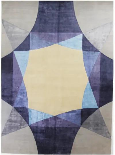 10" x 14" Liv Rug - Gray/Blue - F.J. Kashanian - Blue