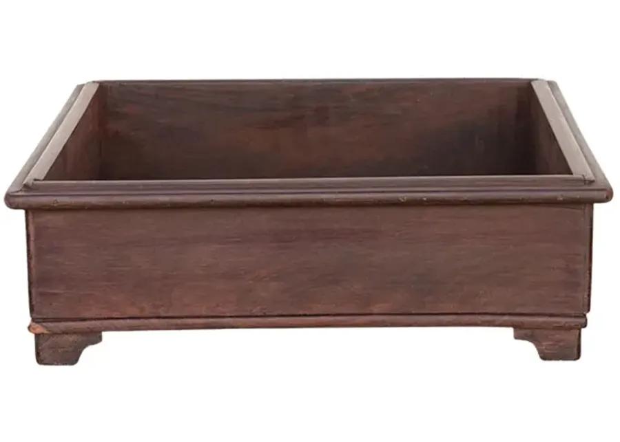 Large Colonial Rosewood Spice Tray - de-cor - brown