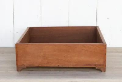 Large Antique Colonial Spice Basket - de-cor - brown