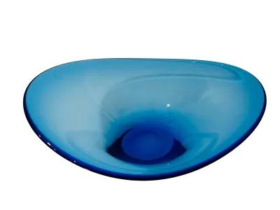 Mid-Century Modern Glass Bowl Catchall - Eat Drink Home - Blue