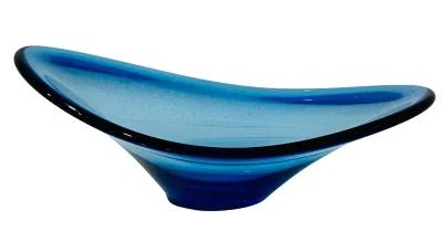 Mid-Century Modern Glass Bowl Catchall - Eat Drink Home - Blue