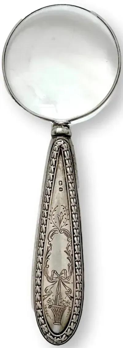 Sterling Silver Ladies Magnifying Glass - Rose Victoria