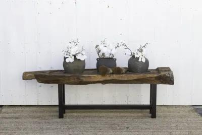 1800's Sugar Mill Coffee Table - de-cor - Brown