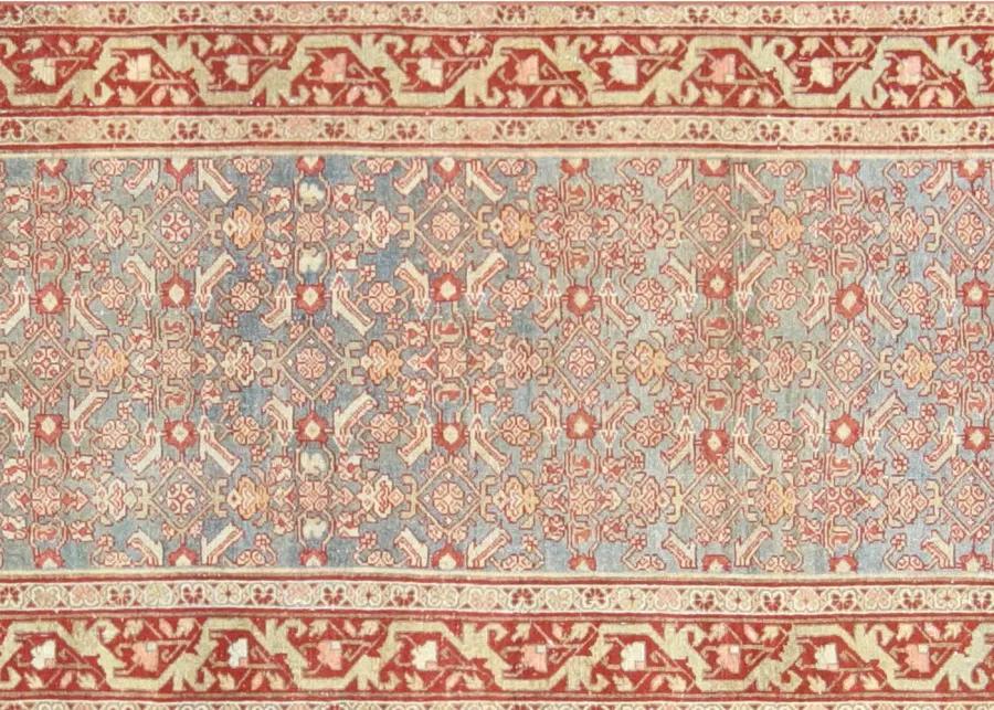 1940s Persian Melayer Runner-3'3" x16'8" - Nalbandian - Red