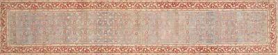 1940s Persian Melayer Runner-3'3" x16'8" - Nalbandian - Red