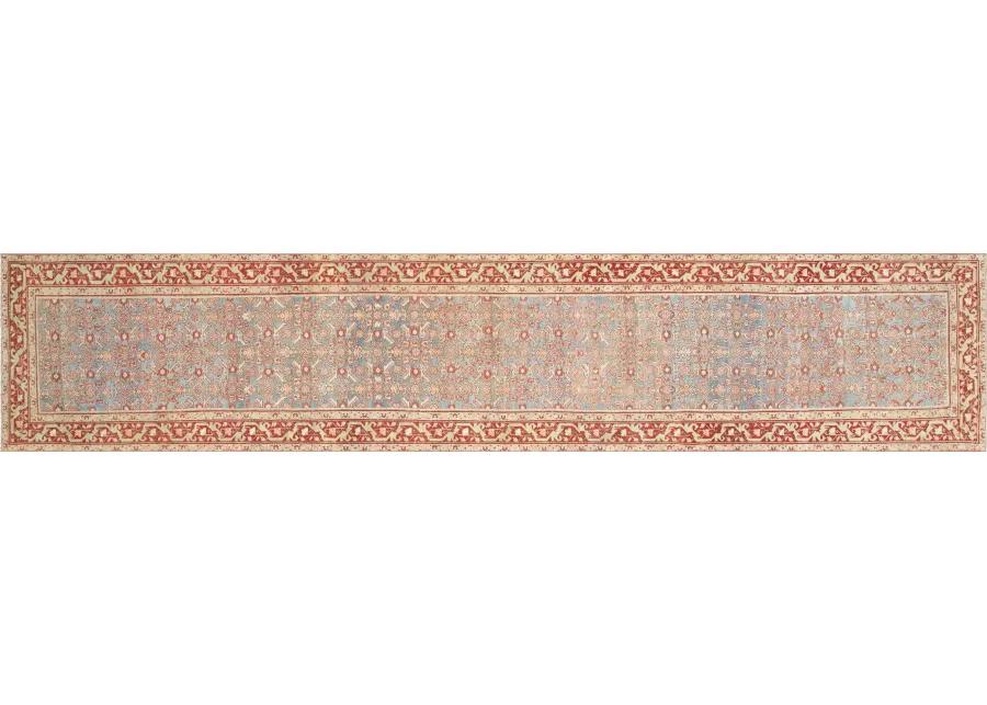 1940s Persian Melayer Runner-3'3" x16'8" - Nalbandian - Red