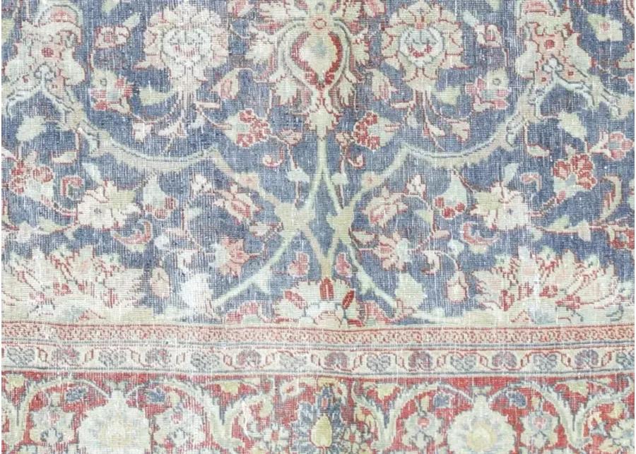 1940s Persian Tabriz Runner-8'4" x12'3" - Nalbandian - Blue