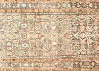 1940s Persian Melayer Runner-3'4"x16'11" - Nalbandian - Red