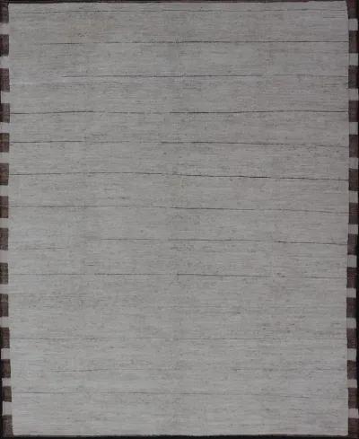 Moroccan Solid Design 10'2 x 13'3 - Keivan Woven Arts - gray