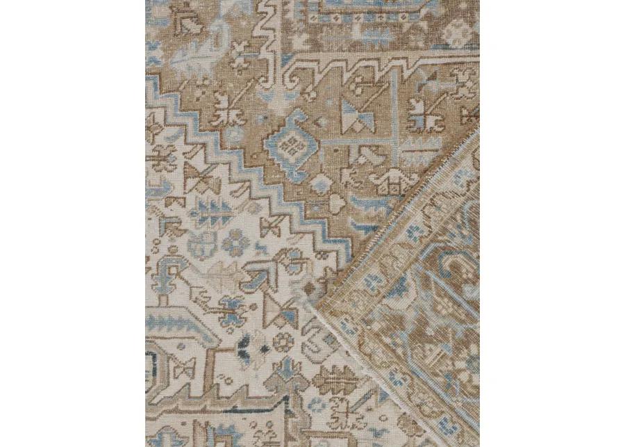 Lightly Distressed Heriz Rug 9'10 X 12'6 - Beige - Beige