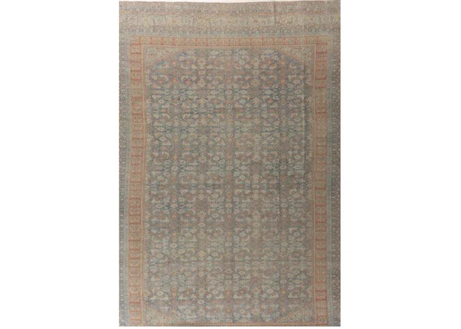 Persian Bibikabad Rug 10'6 X 13' - blue - blue