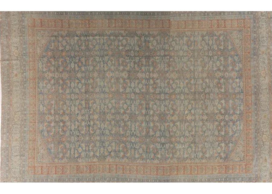 Persian Bibikabad Rug 10'6 X 13' - blue - blue