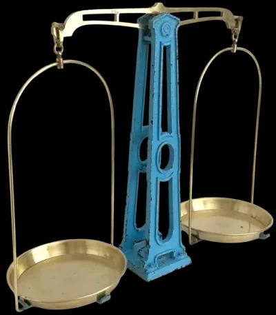 Vintage French Eiffel Tower Scale - Ballyhoo - Blue