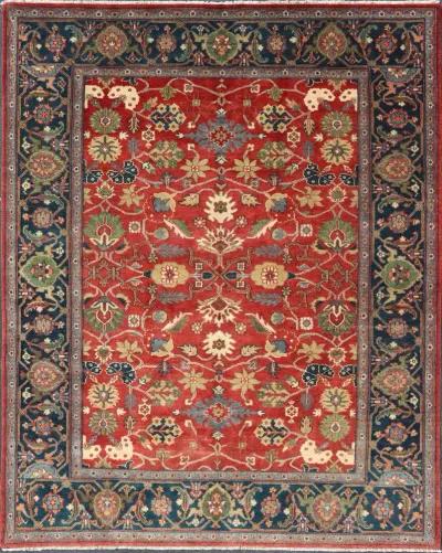 Sultanabad-Mahal Floral Rug - 9'0 x 12'0 - Keivan Woven Arts - Red - Red