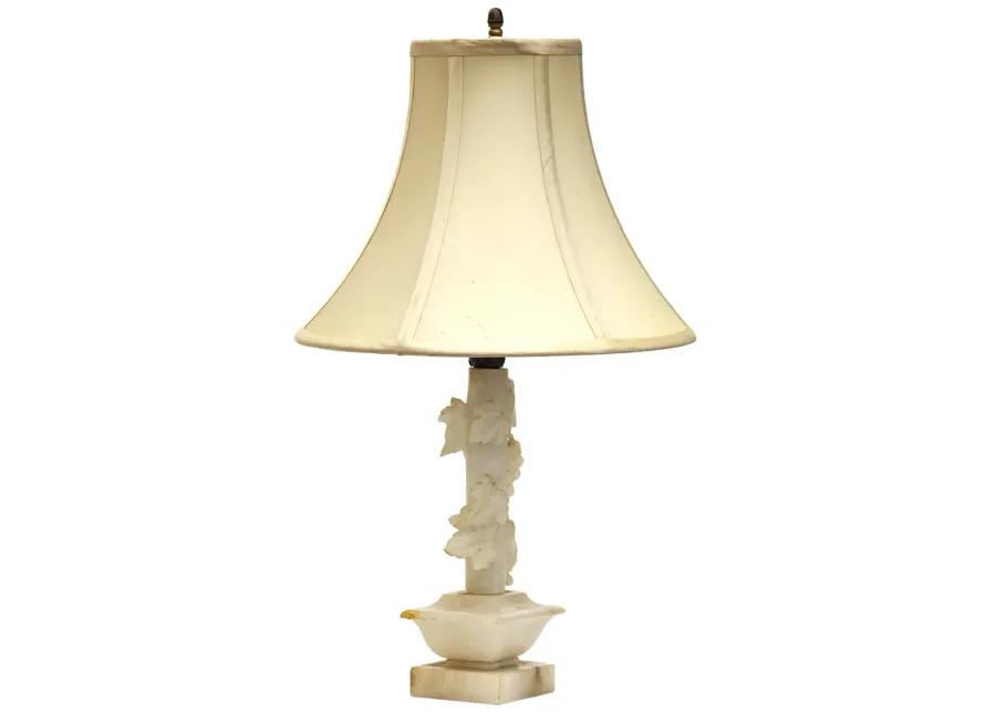 Carved Quartz Lamp w/Shade - Fleur de Lex Antiques