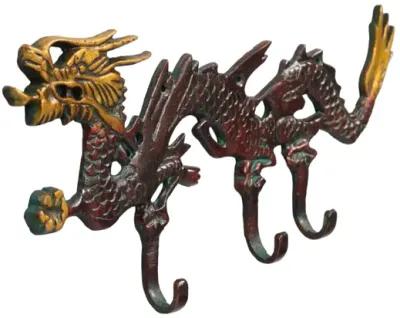 Brick Red Brass Dragon Wall Hooks - Interesting Things