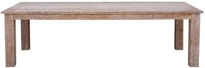 9' Whitewash Rustic Parson Dining Table - de-cor