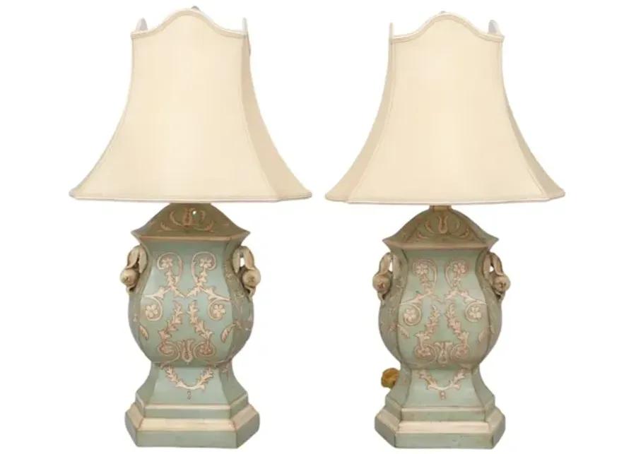 Chelsea House Table Lamps - a Pair - Interesting Things - Blue