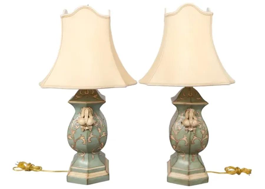 Chelsea House Table Lamps - a Pair - Interesting Things - Blue