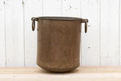 Antique Hammered Copper and Brass Pot