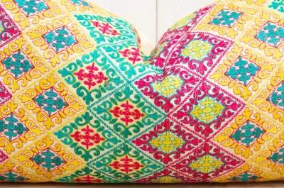 Rainbow Swati Embroidered Pillow Cover