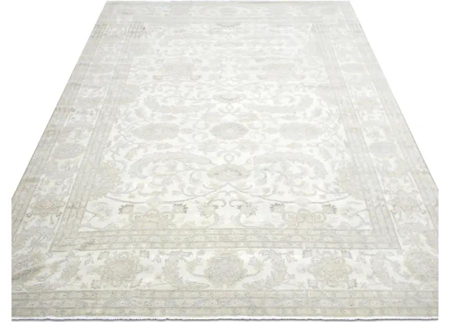 2000s Egyptian Sultanabad Rug-10'1"x 13' - White - White