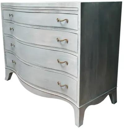 Blue Gray Mahogany Four Drawer Chest