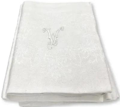 French "V" or "A" Dinner Napkins - Set of 7 - White