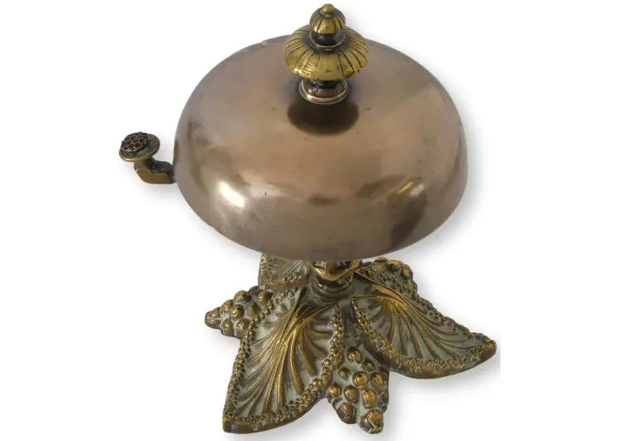 Antique English Hotel Front Desk Bell - Brown