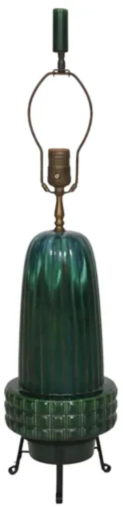 Emerald Green Atomic Style Table Lamp