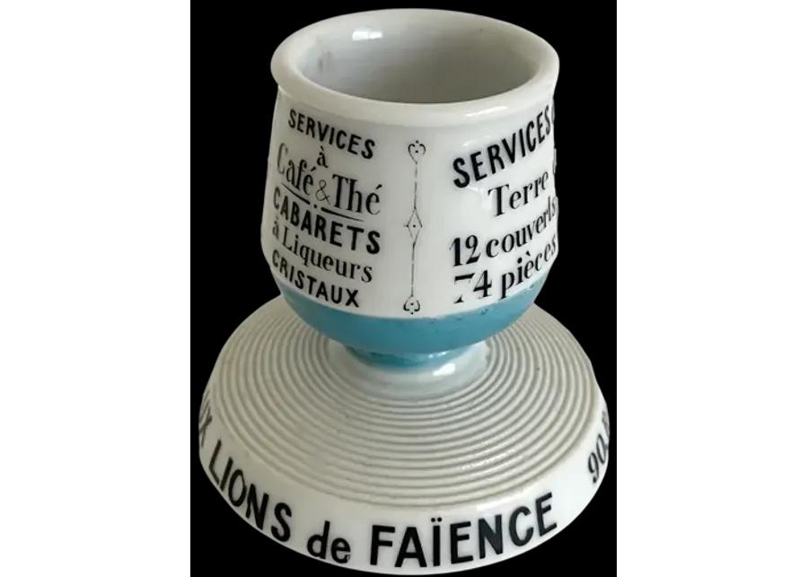 French AdvertisingPorcelain Match Strike - Blue