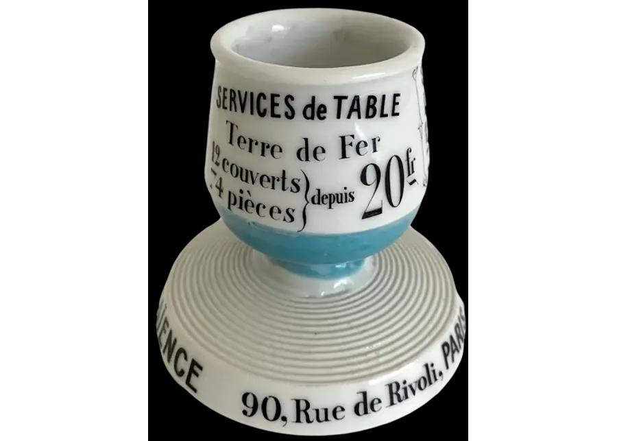 French AdvertisingPorcelain Match Strike - Blue