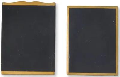 Small English Porcelain Chalkboards - 2pc