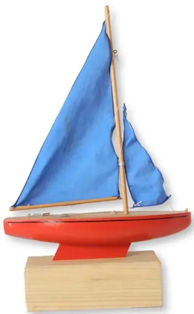 Midcentury English Pond Boat - Red