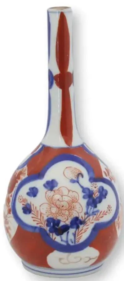 Japanese Imari Porcelain Bottle Vase - Blue