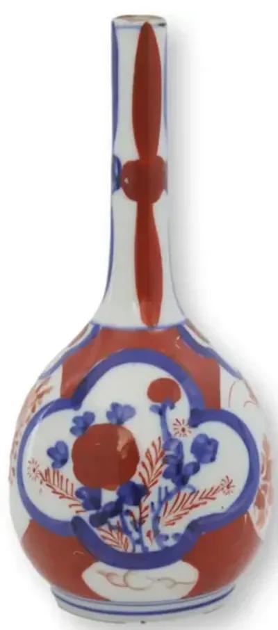 Japanese Imari Porcelain Bottle Vase - Blue