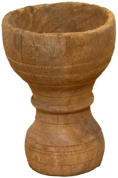 Rustic Bleach Wood Candle Holder-Jeypore