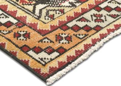 1960s Turkish Oushak Runner-3'2" x9'4" - Red