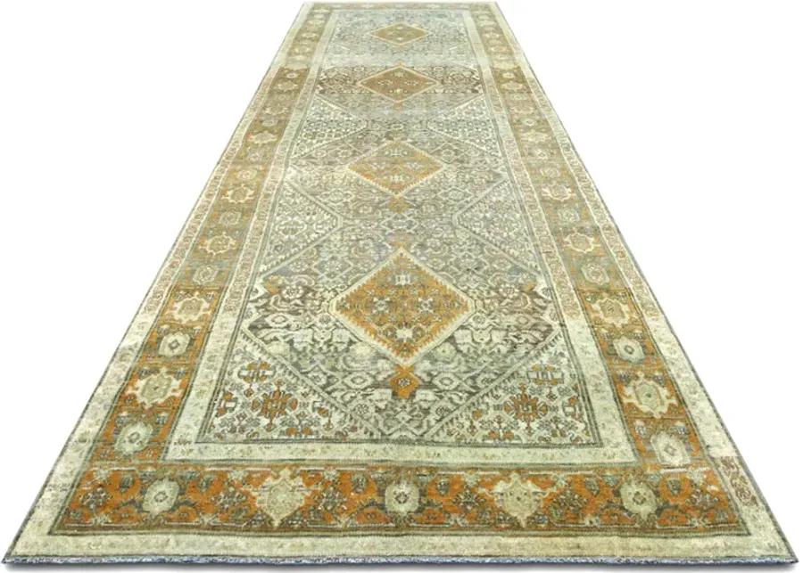 1920s Persian Melayer Runner -3'6"x12'9" - Gray