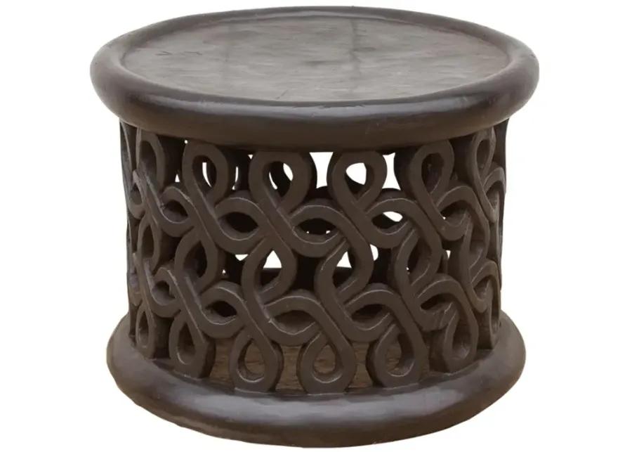 African Floral Bamileke Stool