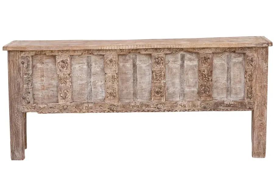 Antique Whitewash Indian Console - Brown