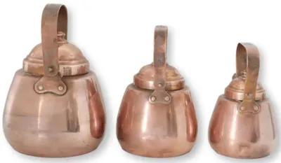 Midcentury Scandinavian Copper Kettles - Brown